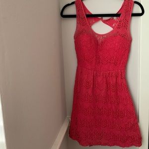 Lace Charlotte Russe Dress with Open Back